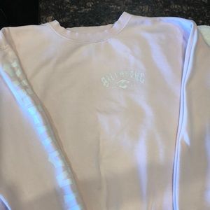 Billabong light pink sweat shirt